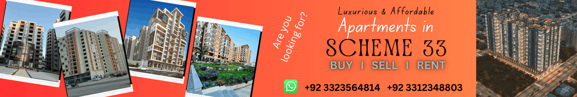 Buy or Sell apartments in scheme 33 karachi