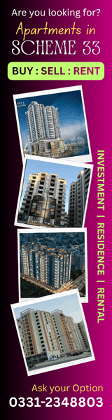 Apartments for sale in Scheme 33 Karachi