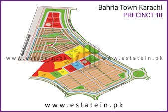 Precinct-10 of Bahria Town Karachi High Resolution Map