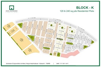 Block K of Naya Nazimabad High Resolution Map