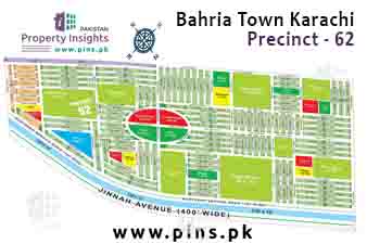 Precinct-62 of Bahria Town Karachi High Resolution Map