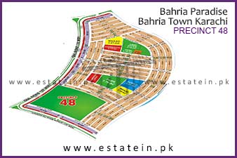 Precinct-48 of Bahria Paradise High Resolution Map