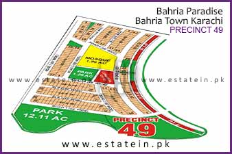 Precinct-49 of Bahria Paradise High Resolution Map