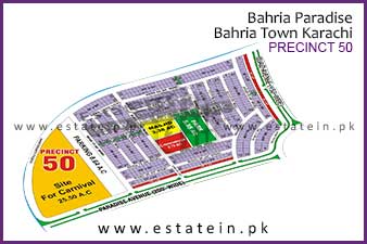 Precinct-50 of Bahria Paradise High Resolution Map