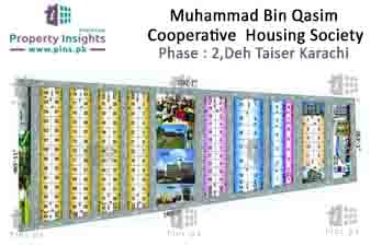 Phase 2 of Muhammad Bin Qasim Cooperative Housing Society High Resolution Map