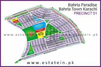 Precinct-51 of Bahria Paradise High Resolution Map