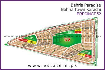 Precinct-52 of Bahria Paradise High Resolution Map