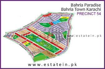 Precinct-54 of Bahria Paradise High Resolution Map