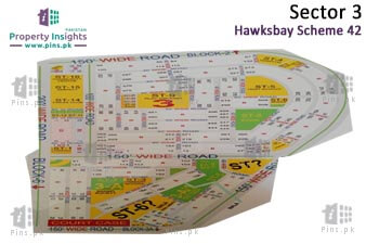 Sector 3 - Hawks Bay Housing Scheme High Resolution Map