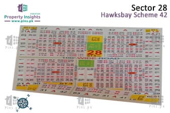 Sector 28 of Hawks Bay Housing Scheme High Resolution Map