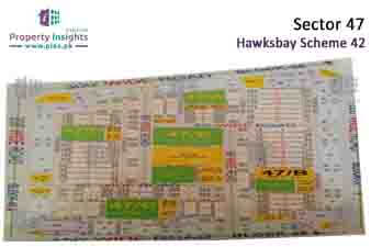 Sector 47 of Hawks Bay Housing Scheme High Resolution Map