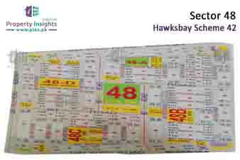 Sector 48 of Hawks Bay Housing Scheme High Resolution Map