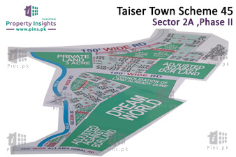 Sector 2A - Taiser Town Phase II High Resolution Map