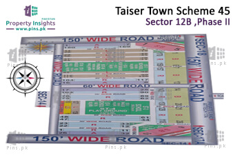 Sector 12B - Taiser Town Phase II High Resolution Map