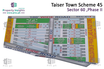 Sector 60 of Taiser Town Phase II High Resolution Map