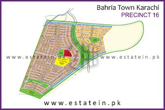 Precinct-15B of Bahria Town Karachi High Resolution Map