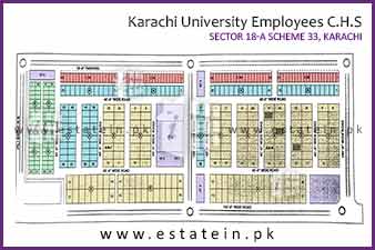 Karachi University Society Map High Resolution Society Maps / Siteplan Of Karachi University Chs Scheme 33  Karachi.