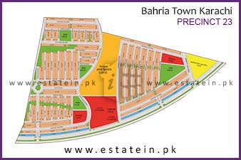 Precinct-23 of Bahria Town Karachi High Resolution Map