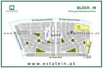 Block M of Naya Nazimabad High Resolution Map