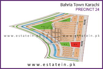 Precinct-24 of Bahria Town Karachi High Resolution Map