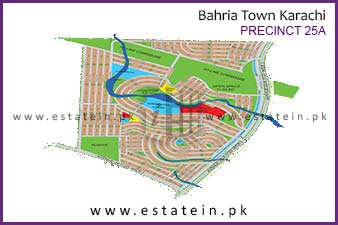 Precinct-25A of Bahria Town Karachi High Resolution Map