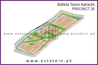 Precinct-26 of Bahria Town Karachi High Resolution Map