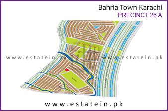 Precinct-26A of Bahria Town Karachi High Resolution Map