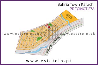 Precinct-27A of Bahria Town Karachi High Resolution Map
