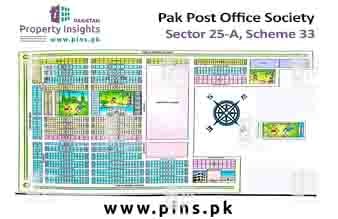 Post Office CHS 25-A of Post Office Society High Resolution Map