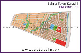 Precinct-31 of Bahria Town Karachi High Resolution Map