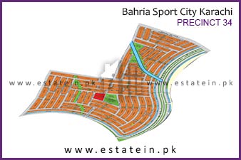 Precinct-34 of Bahria Sports City High Resolution Map