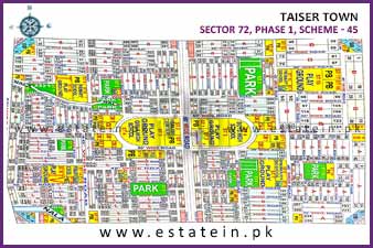 Sector 72 - Taiser Town Phase I High Resolution Map