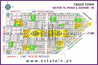 Sector-74 - Taiser Town Phase I High Resolution Map