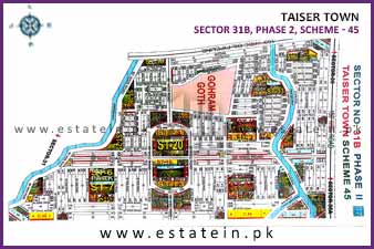 Sector 31B of Taiser Town Phase II High Resolution Map