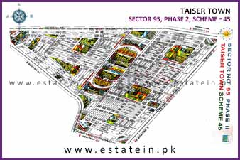Sector 95 of Taiser Town Phase II High Resolution Map