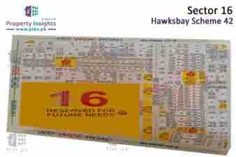 Sector 16 of Hawks Bay Housing Scheme High Resolution Map