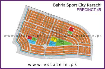 Precinct-45 of Bahria Sports City High Resolution Map