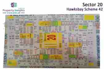 Sector 20 of Hawks Bay Housing Scheme High Resolution Map