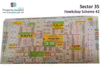 Sector 35 of Hawks Bay Housing Scheme High Resolution Map