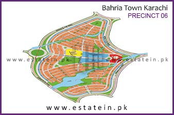 Precinct-6 of Bahria Town Karachi High Resolution Map