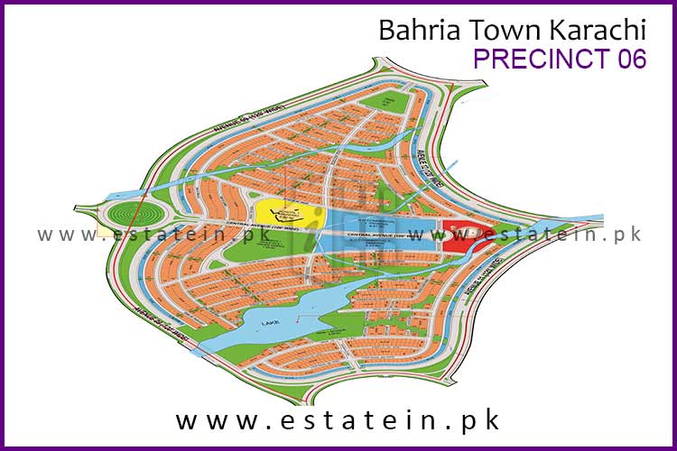 Site Plan of Precinct-6 of Bahria Town Karachi