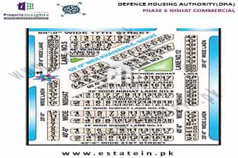 Nishat Commercial Area of Phase 6 High Resolution Map