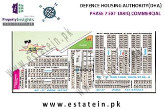 Tariq Commercial Area of Phase 7 Ext High Resolution Map