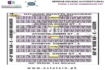 Ayubi Commercial Area of Phase 7 Ext High Resolution Map
