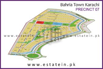 Precinct-7 of Bahria Town Karachi High Resolution Map