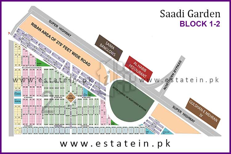 Site Plan of Block 1 of Saadi Garden