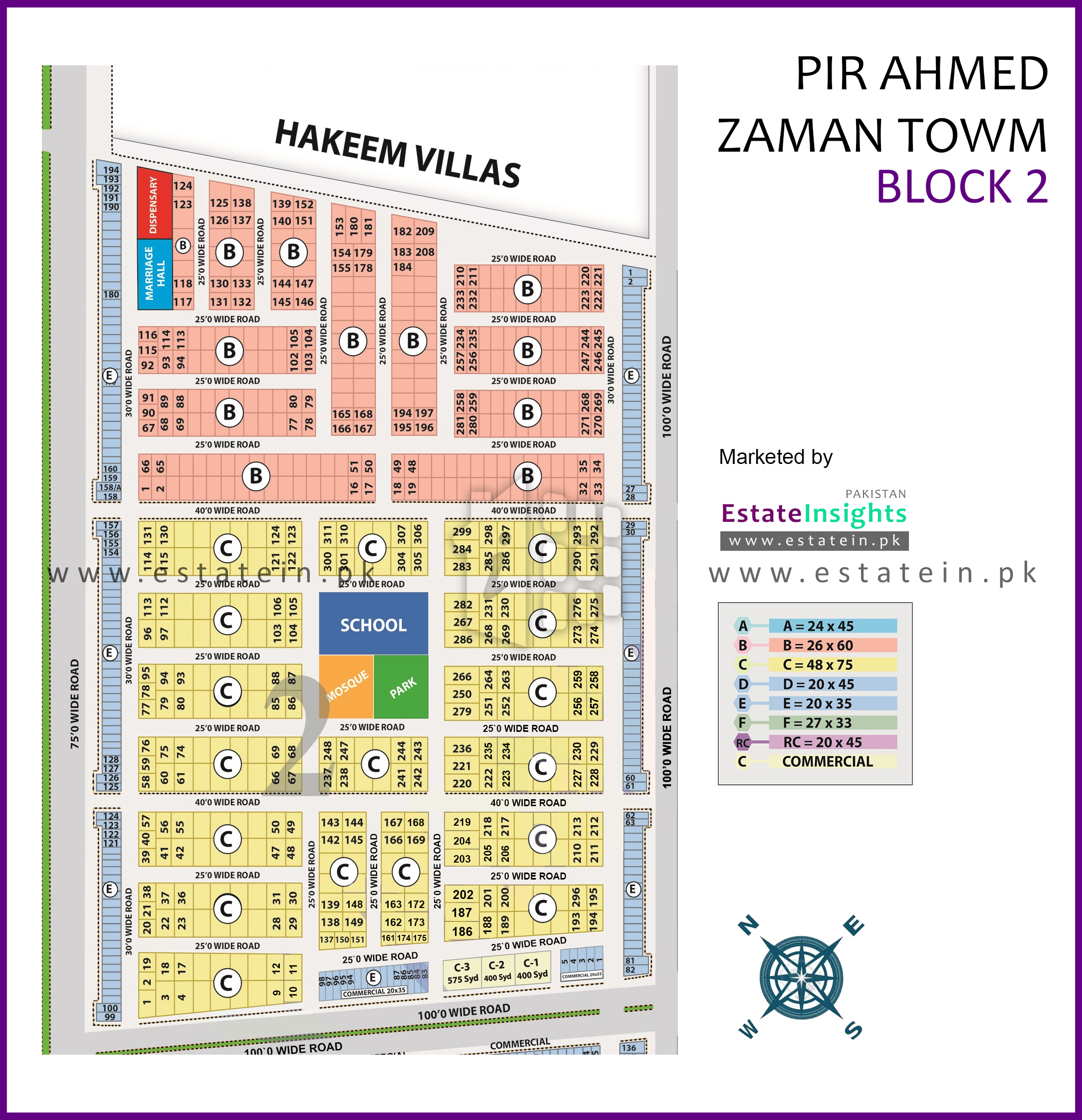 Zaman Town Karachi Map Layout Plan / Siteplan Map Of Block 2 Pir Ahmed Zaman Town Scheme 33 Karachi .