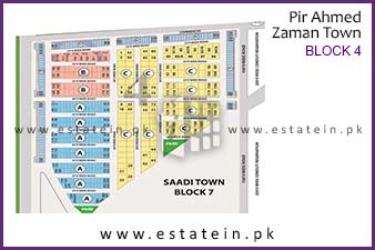Zaman Town Karachi Map High Resolution Society Maps / Siteplan Of Pir Ahmed Zaman Town Scheme 33  Karachi.
