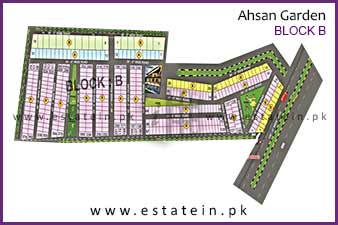 Block B of Ahsan Garden and Ahsan Grand City High Resolution Map