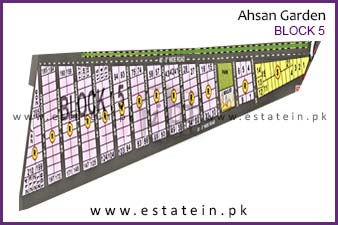 Block 5 of Ahsan Garden and Ahsan Grand City High Resolution Map